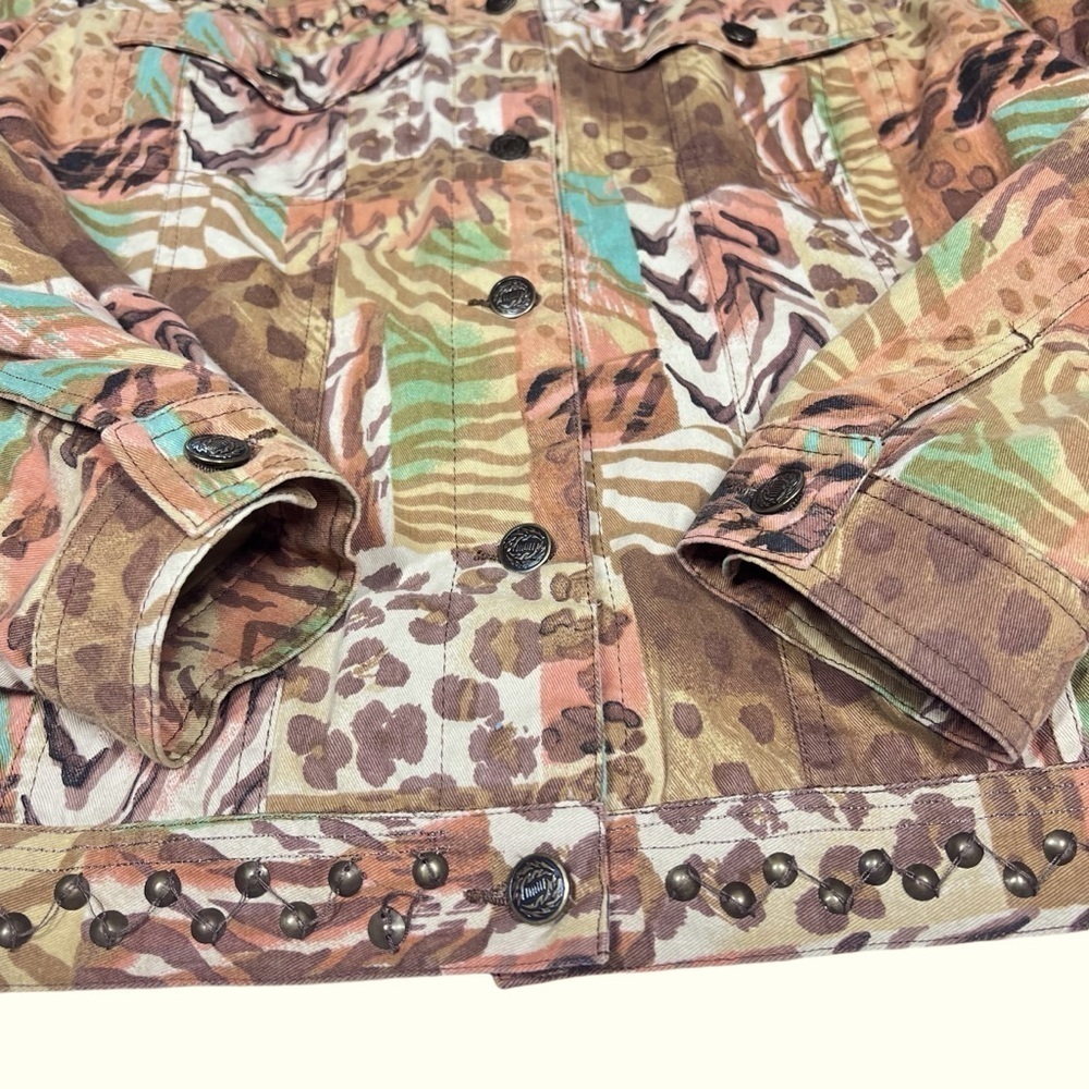 MULTIPLES Animal Print Button-Up Lined Jacket Wom… - image 12